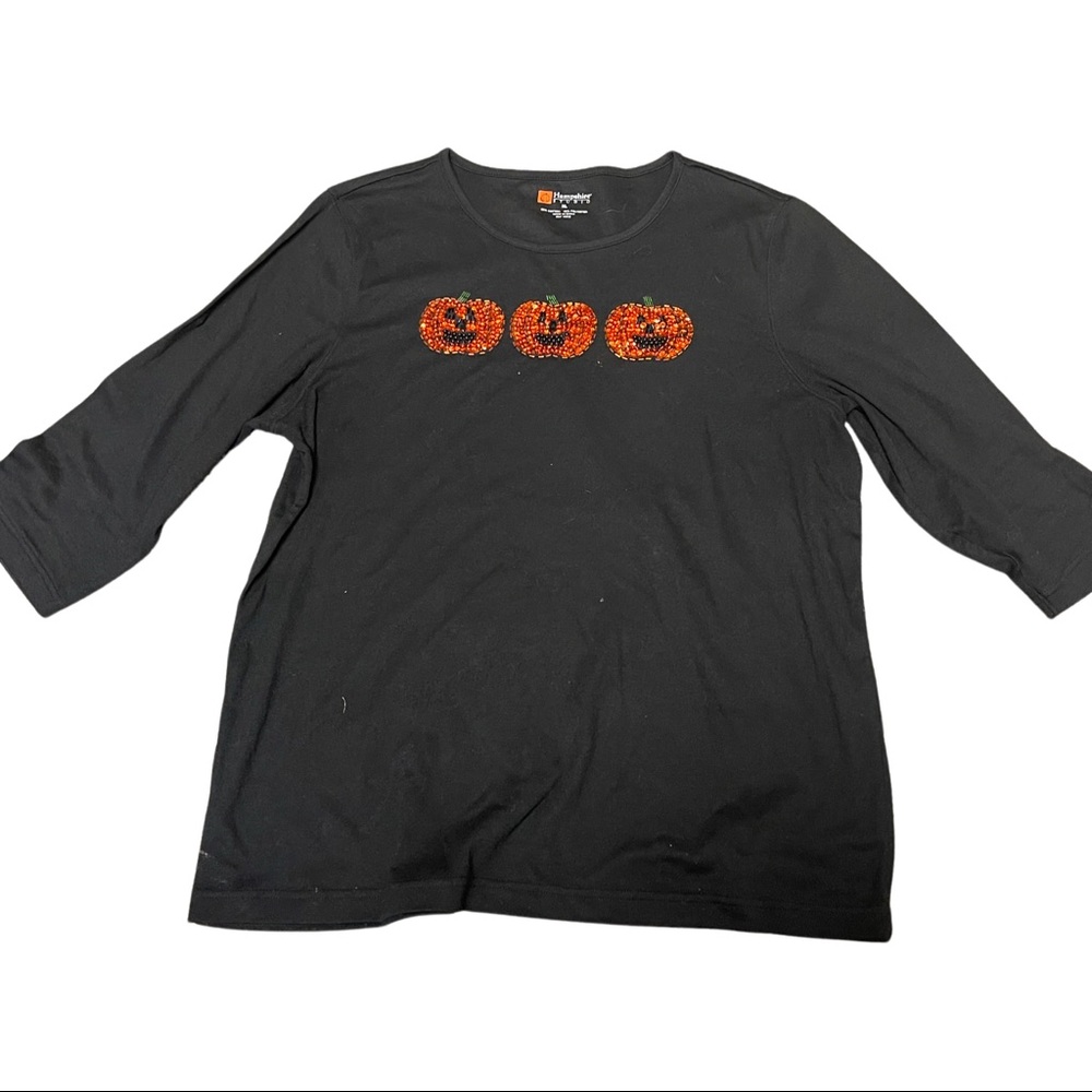 Hampshire Studios Sequined pumpkin top